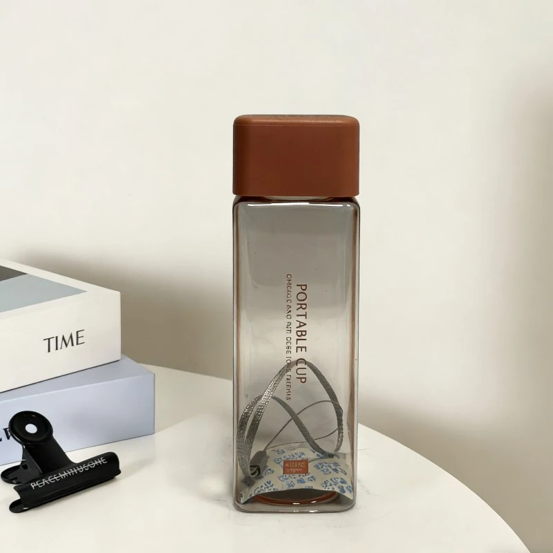 Square Portable Plastic Water Bottles